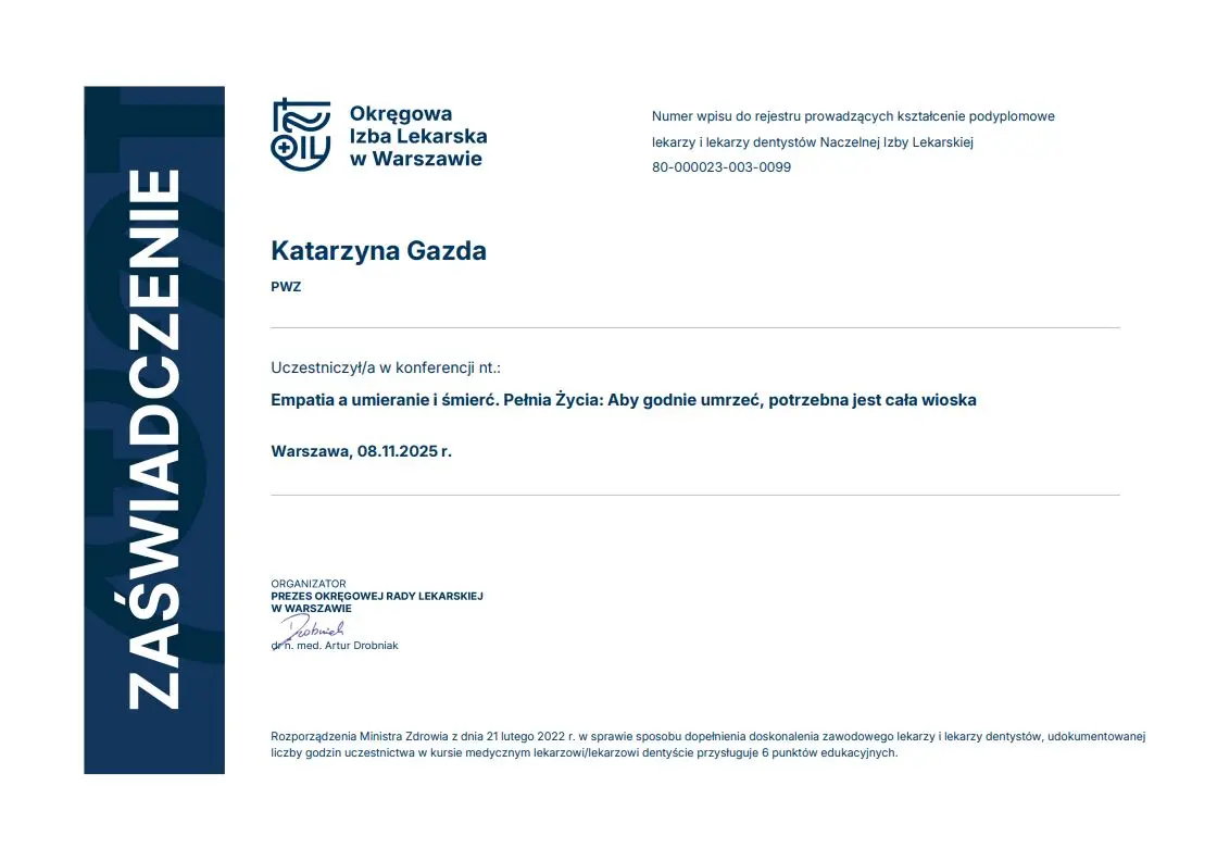 Certyfikat Psychologiczny 5